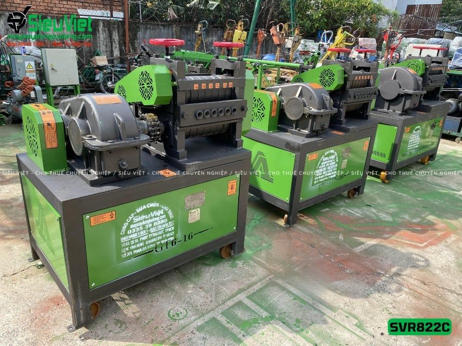 Máy duỗi sắt phế liệu phi 8-22 SVR822C (Điện 380v, 3 Pha)