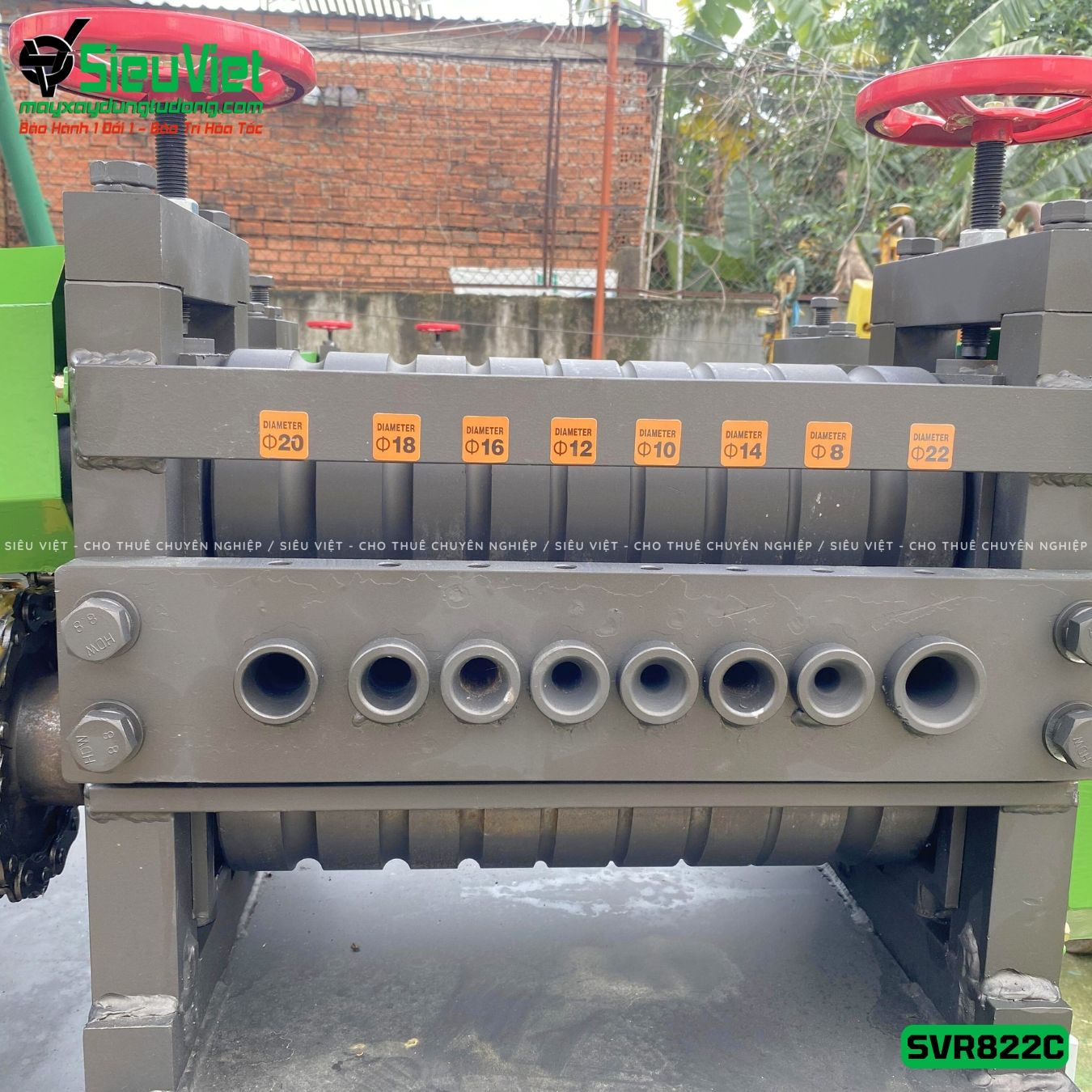 Máy duỗi sắt phế liệu phi 8-22 SVR822C (Điện 380v, 3 Pha)