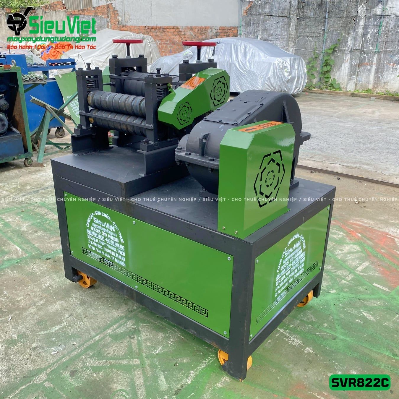 Máy duỗi sắt phế liệu phi 8-22 SVR822C (Điện 380v, 3 Pha)