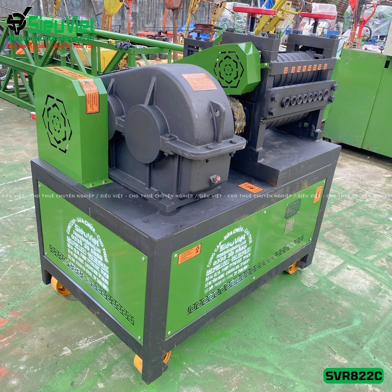 Máy duỗi sắt phế liệu phi 8-22 SVR822C (Điện 380v, 3 Pha)