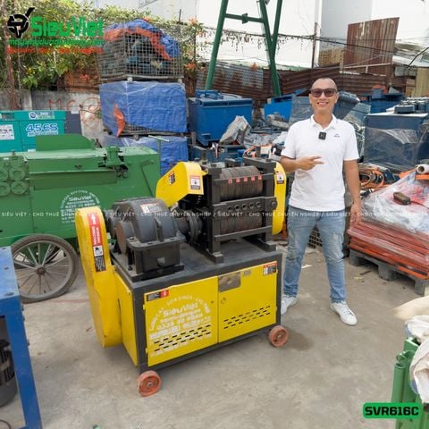 Thuê Ngày Máy duỗi sắt phế liệu phi 6 > 16mm SVR616C - Có Đầu Cắt