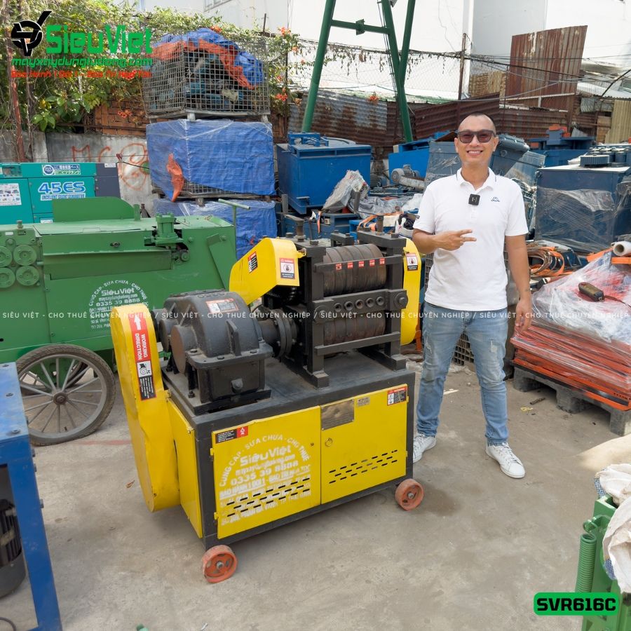 Thuê Ngày Máy duỗi sắt phế liệu phi 6-16 SVR616C (Điện 380v, 3 Pha)