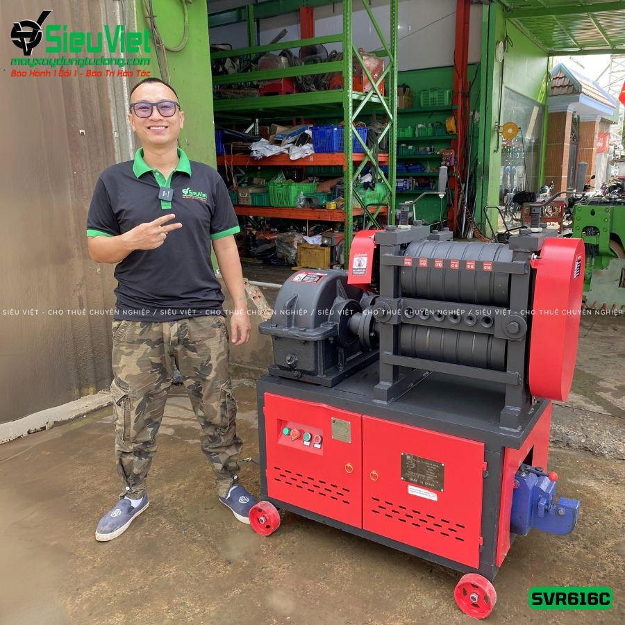 Thuê Ngày Máy duỗi sắt phế liệu phi 6-16 SVR616C (Điện 380v, 3 Pha)