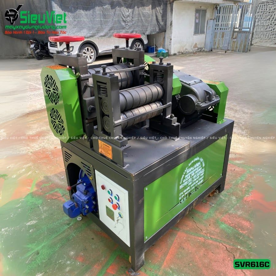 Thuê Tháng Máy duỗi sắt phế liệu phi 6-16 SVR616C (Điện 380v, 3 Pha)