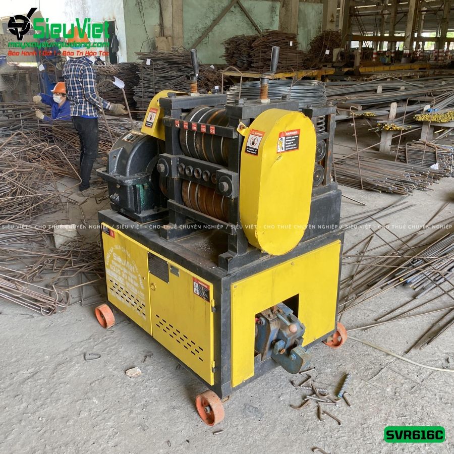 Thuê Ngày Máy duỗi sắt phế liệu phi 6-16 SVR616C (Điện 380v, 3 Pha)