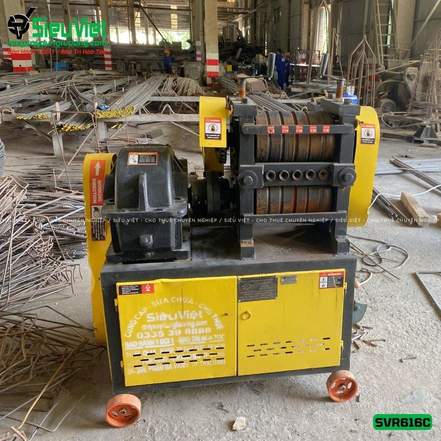 Thuê Tháng Máy duỗi sắt phế liệu phi 6-16 SVR616C (Điện 380v, 3 Pha)