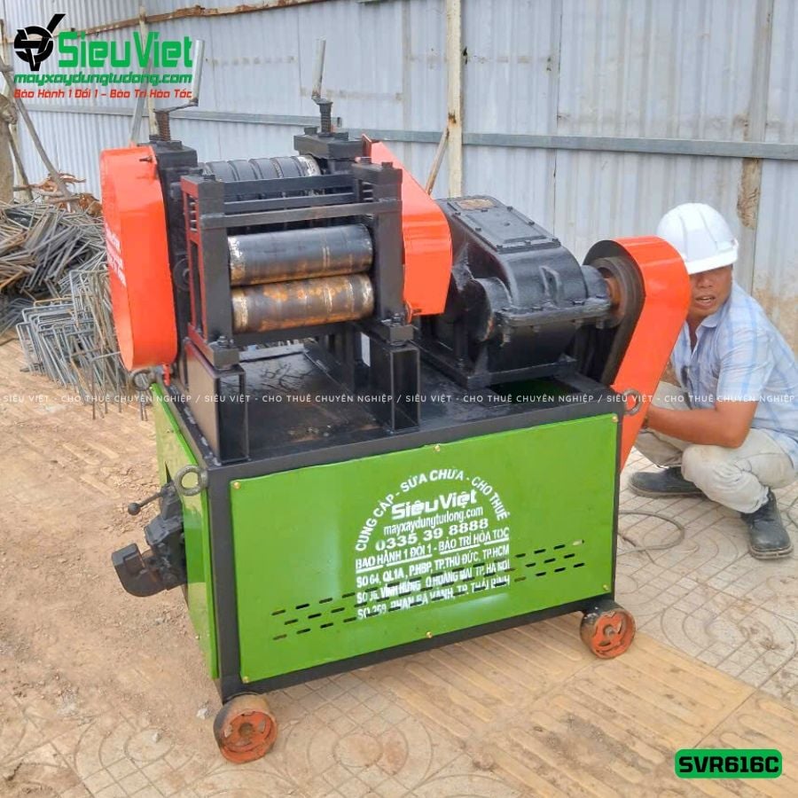 Thuê Tháng Máy duỗi sắt phế liệu phi 6-16 SVR616C (Điện 380v, 3 Pha)