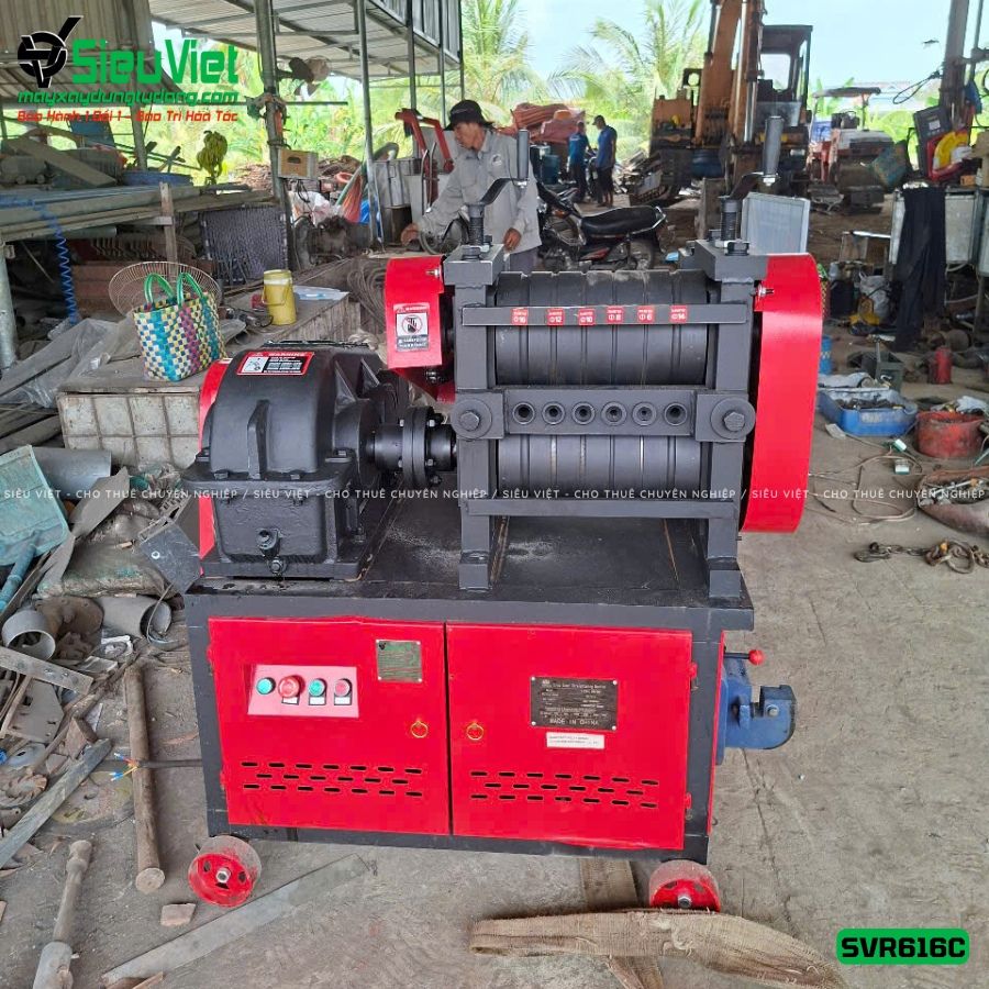 Thuê Ngày Máy duỗi sắt phế liệu phi 6-16 SVR616C (Điện 380v, 3 Pha)