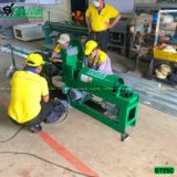 Máy duỗi sắt tự cắt GT25C, máng dài 4m5 (Điện 220v, Dân dụng)