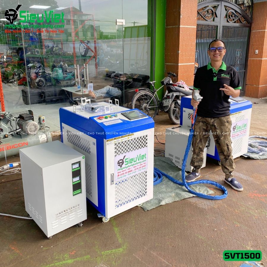 Máy laser tẩy gỉ sắt SVT1500, Công suất 1500W - Điện 220V, Dân dụng