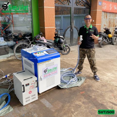 Máy laser tẩy gỉ sắt SVT1500, Công suất 1500W - Điện 220V, Dân dụng