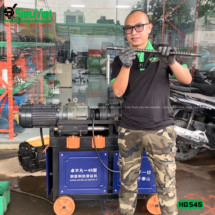 Máy tiện ren HGS45 Trung Quốc - Điện 380V, 3 Pha
