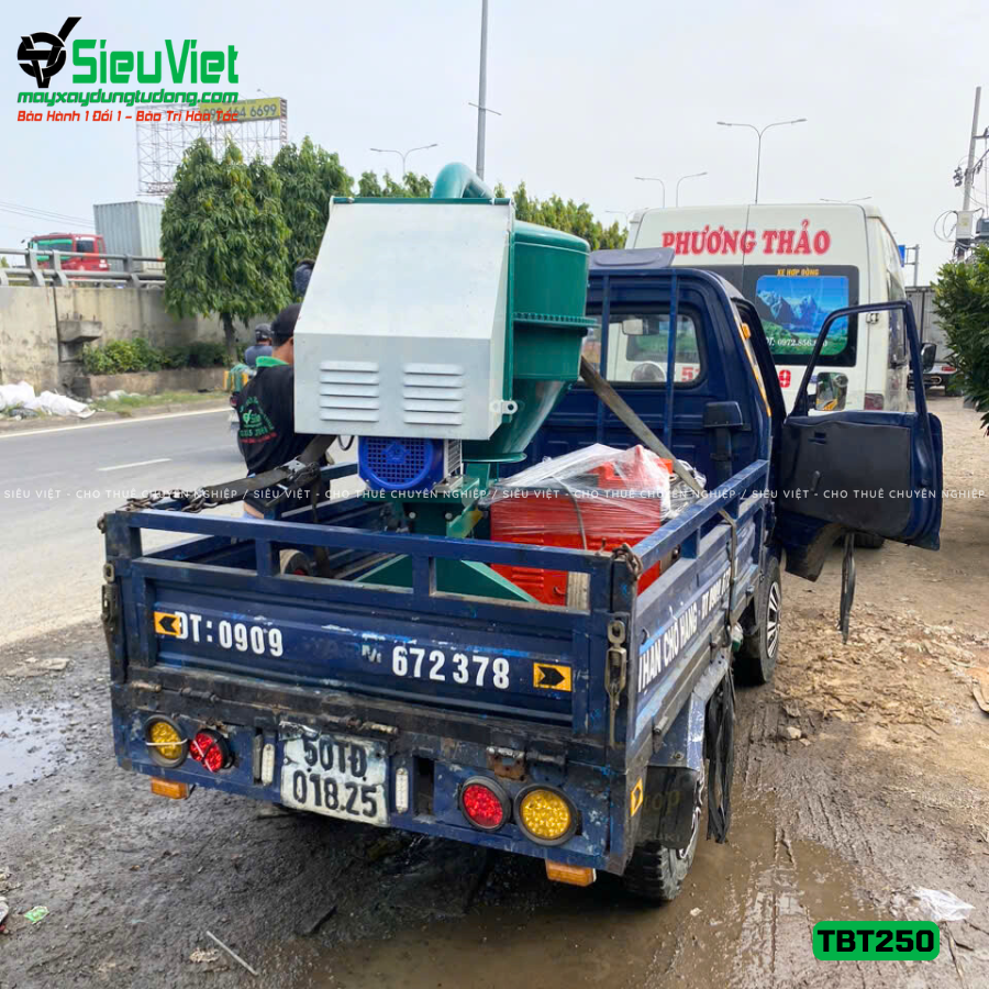 Máy trộn bê tông 250L TBT250 (Chưa mô tơ) - Điện 220V, Dân dụng