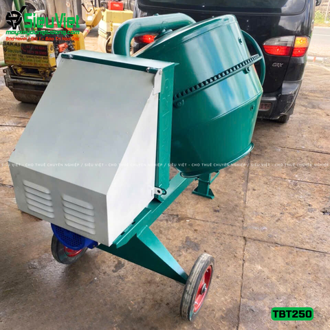 Máy trộn bê tông 250L TBT250 (Chưa mô tơ) - Điện 220V, Dân dụng