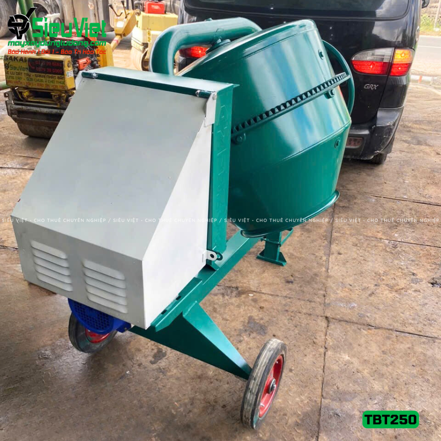 Máy trộn bê tông 250L TBT250 (Chưa mô tơ) - Điện 220V, Dân dụng