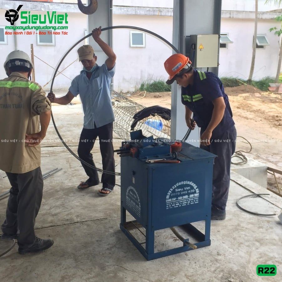 (Cũ) Máy uốn thép tròn R22 Nhật Bản - Điện 380v, 3 Pha