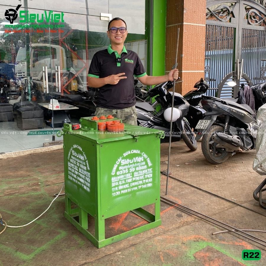 (Cũ) Máy uốn thép tròn R22 Nhật Bản - Điện 380v, 3 Pha