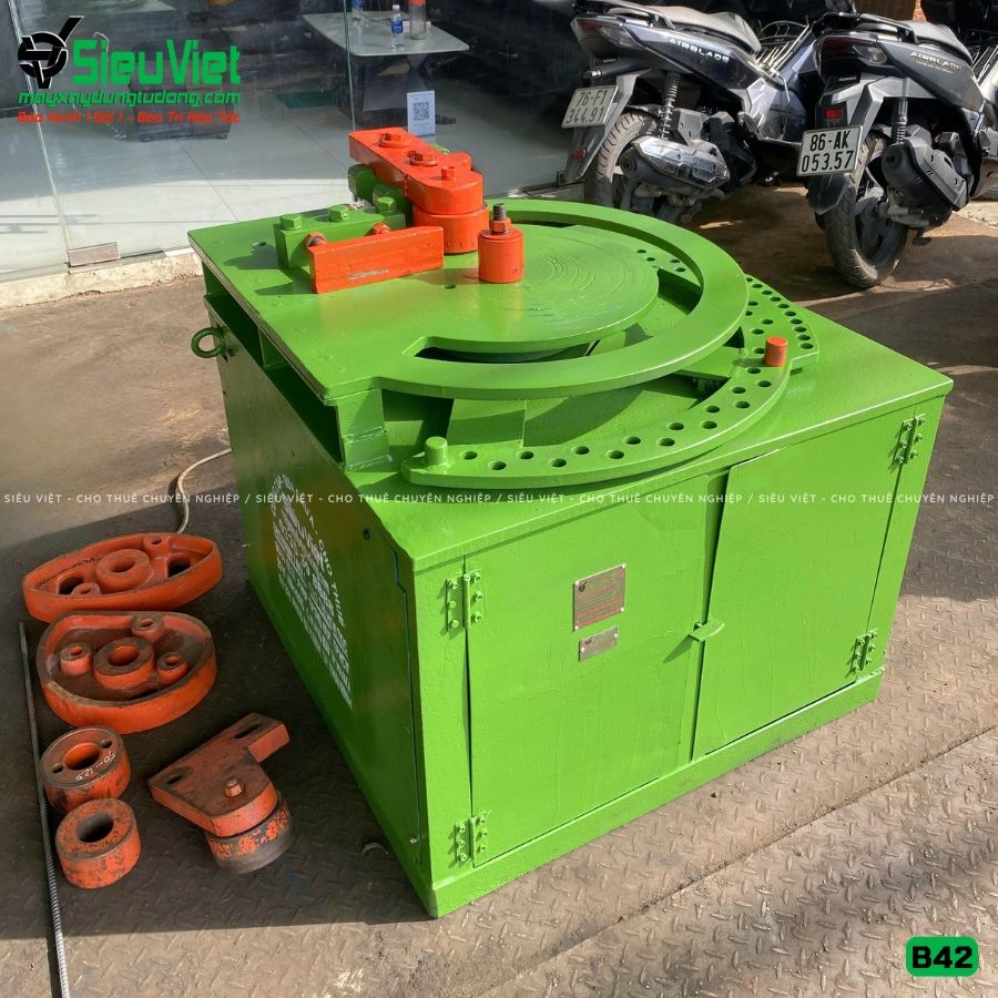 Thuê Tháng Máy uốn sắt phi 10-36mm B42 Nhật Bản - Điện 380V, 3 Pha