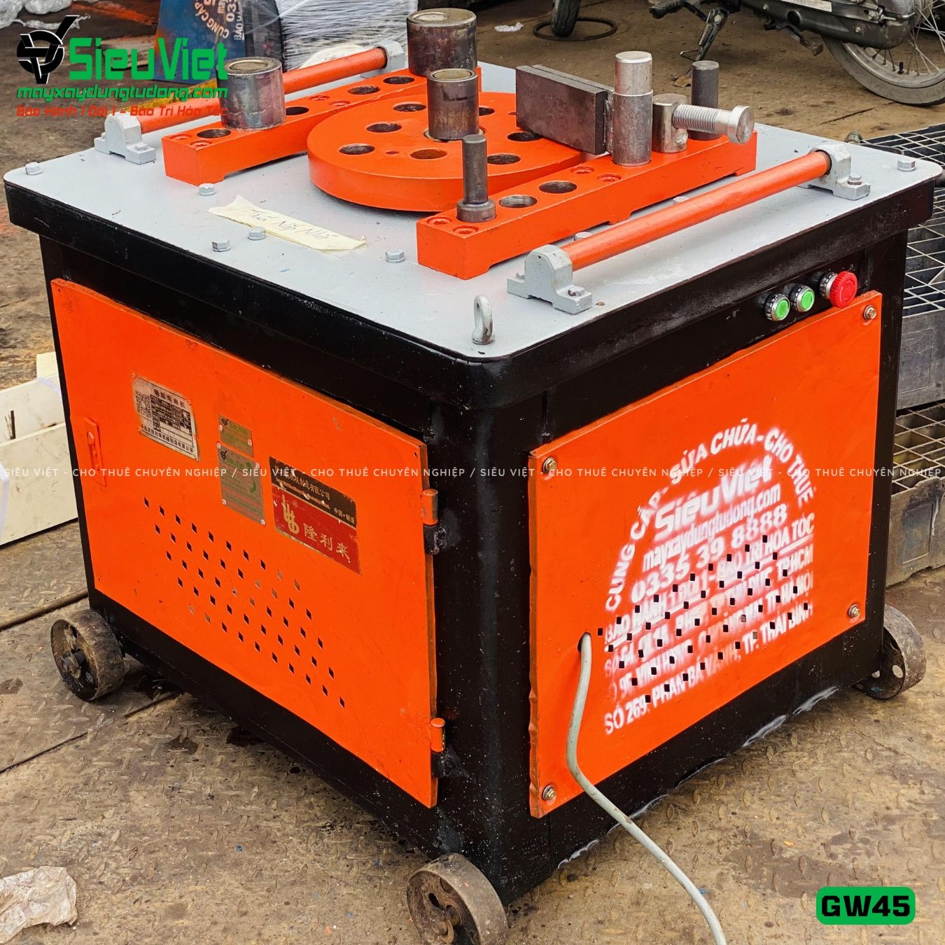 (Cũ) Máy uốn sắt GW45 Trung Quốc - Điện 380V, 3 Pha