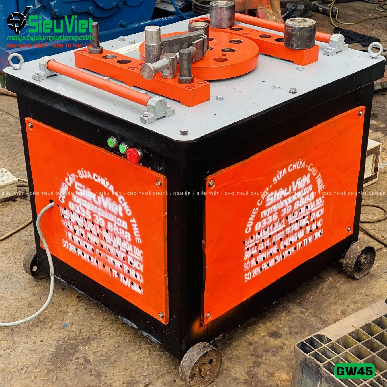(Cũ) Máy uốn sắt GW45 Trung Quốc - Điện 380V, 3 Pha
