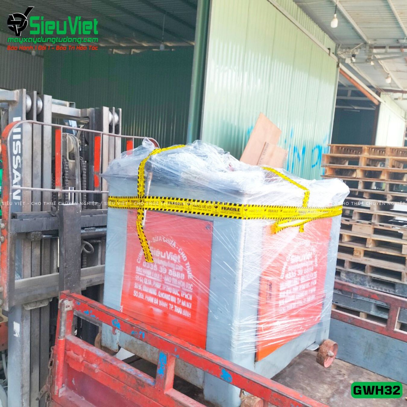 Thuê Tháng Máy uốn tròn sắt phi 10-25 GWH32 - Điện 380v, 3 Pha