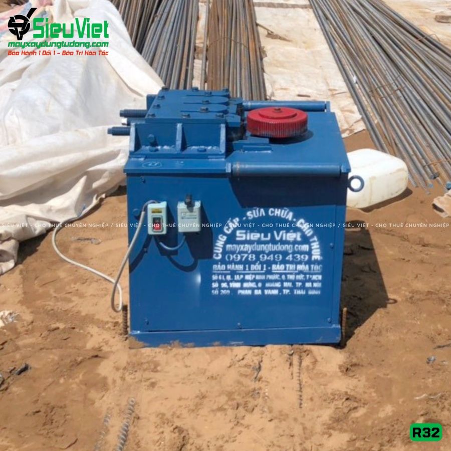 Thuê Tháng Máy uốn tròn sắt phi 12-32mm R32, R32S Nhật Bản (Điện 380V, 3 Pha)