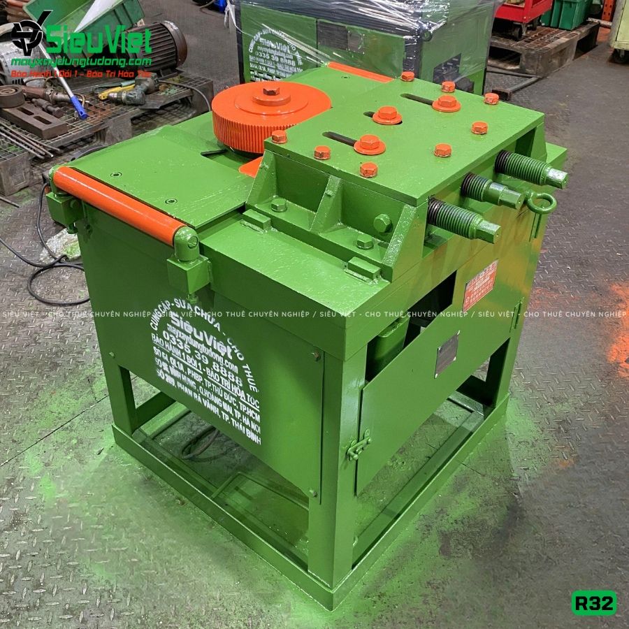 Thuê Tháng Máy uốn tròn sắt phi 12-32mm R32, R32S Nhật Bản (Điện 380V, 3 Pha)