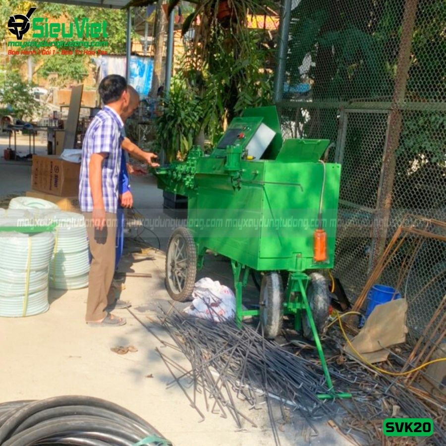 Thuê Tháng Máy bẻ đai sắt phi 6-8mm SVK20 Việt Nam - Điện 220V, 1 Pha