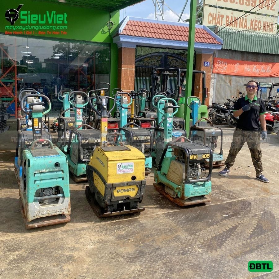 Cũ, Loại 1 - Máy đầm bàn thuỷ lực DBTL34 300-400Kg - Dầu diesel