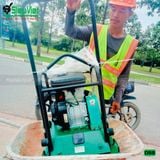 (Cho Thuê Tháng) Máy đầm bàn trên 80Kg DB8 Nhật Bản - Động cơ xăng