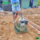 (Cho Thuê Ngày) Máy đầm bàn trên 80Kg DB8 Nhật Bản - Động cơ xăng