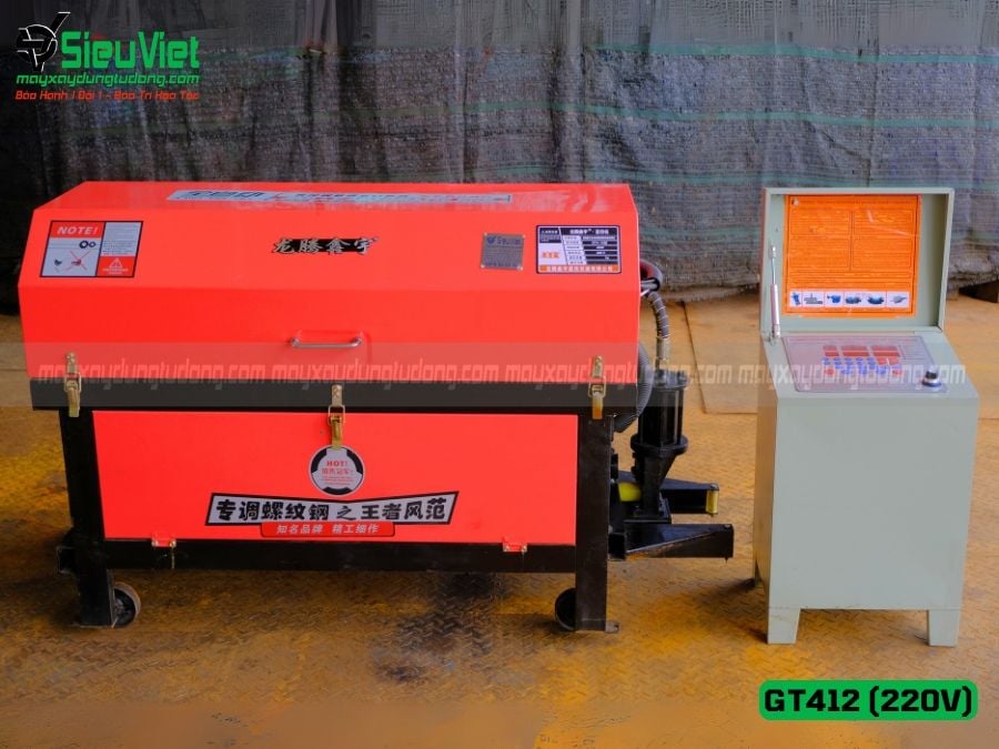 Máy duỗi cắt sắt tự động phi 5 > 10mm GT412 (Điện 220V, dân dụng)