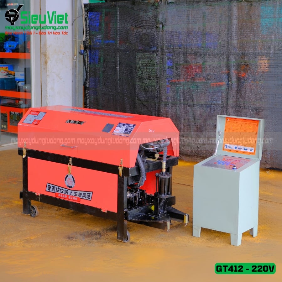 (Cho Thuê Ngày) Máy duỗi cắt sắt tự động phi 5 > 10mm GT412 (Điện 220V)