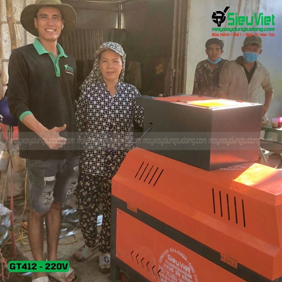 Thuê Tháng Máy duỗi cắt sắt tự động phi 5-10mm GT412 (Điện 220V, Dân dụng)