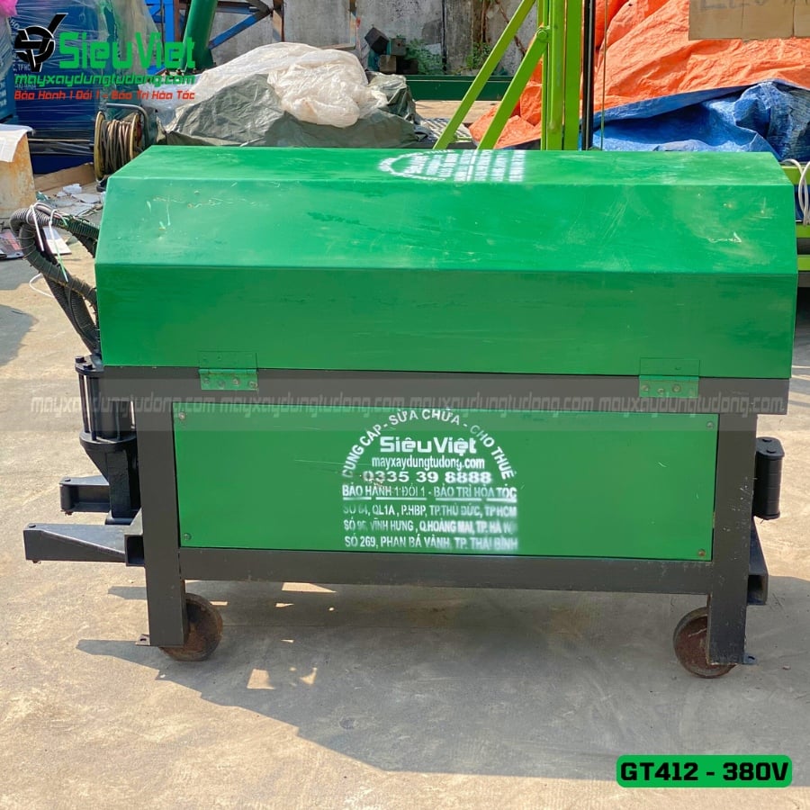 (Cho Thuê Ngày) Máy duỗi cắt sắt tự động phi 5>10mm GT412 - Điện 380V