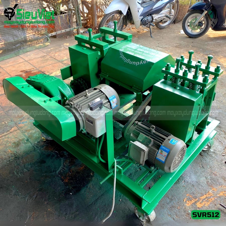 (Cho Thuê Tháng) Máy duỗi sắt phế liệu, sắt rối phi 6 > 12mm SVR512 (Điện 380v, 3 pha)