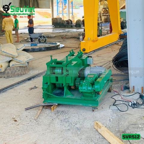 Thuê Ngày Máy duỗi sắt phế liệu, sắt rối phi 6 > 12mm SVR512 (Điện 380v, 3 pha)