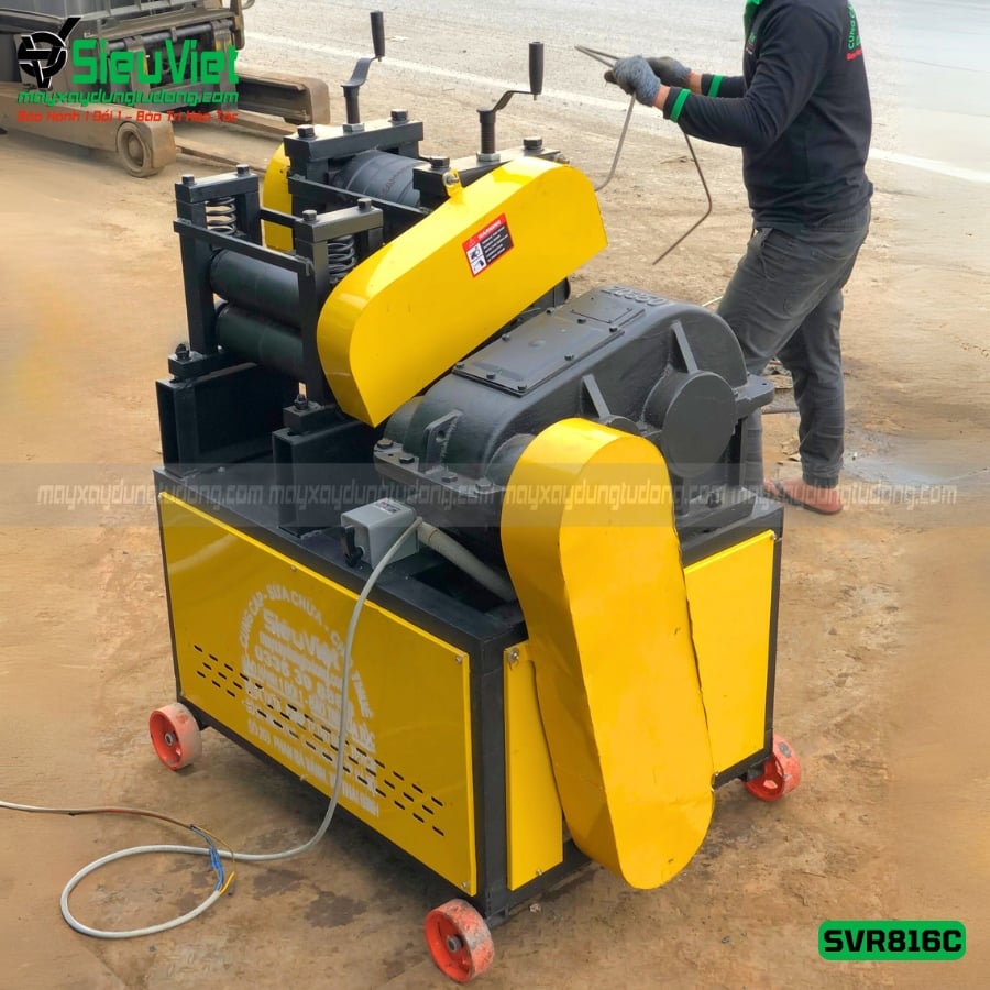 (Cho Thuê Ngày) Máy duỗi sắt phế liệu, sắt rối phi 6 > 16mm SVR616C (Điện 380V, 3 Pha)