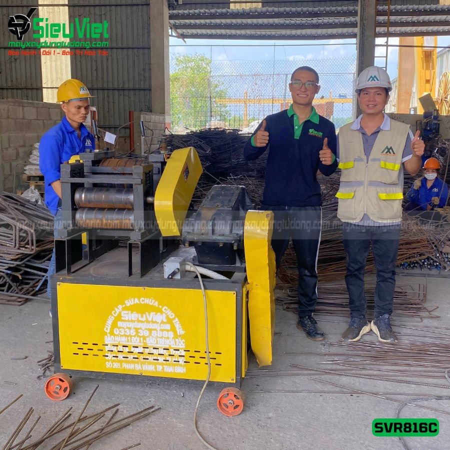 Thuê Ngày Máy duỗi sắt phế liệu phi 6-16 SVR616C (Điện 380v, 3 Pha)
