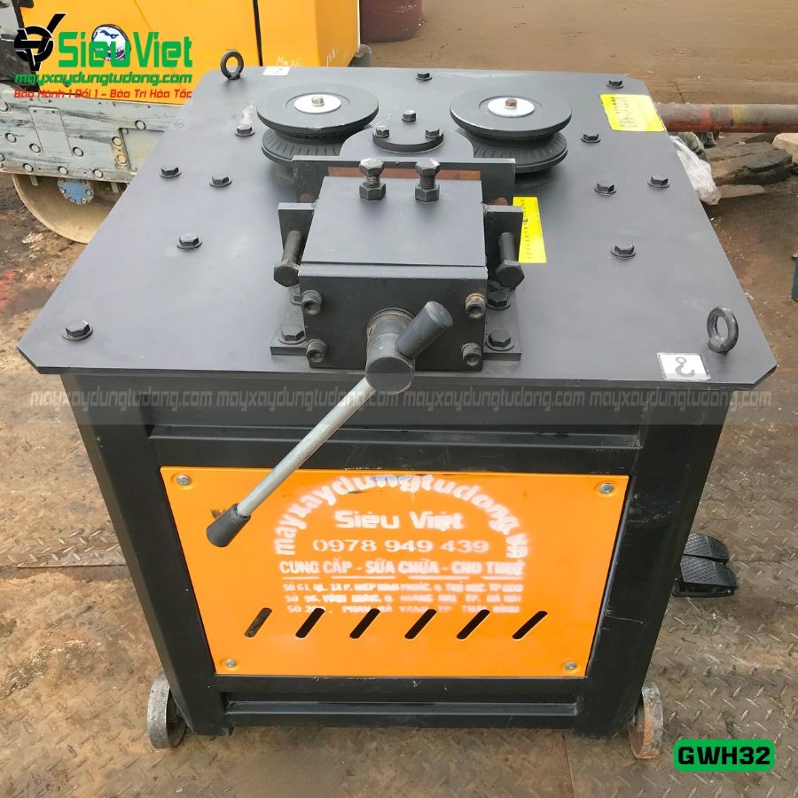 Máy uốn vòng tròn sắt xây dựng GWH32 Trung Quốc - Điện 380v, 3 Pha