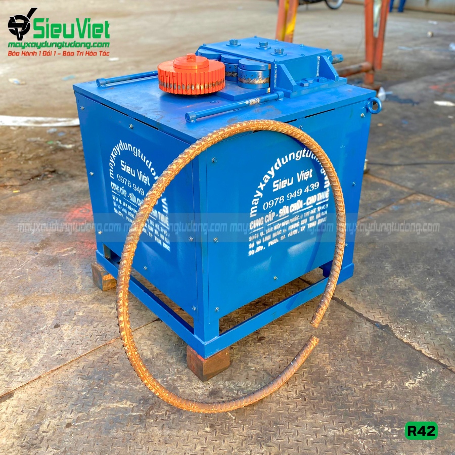 (Cũ) Máy uốn đai tròn sắt xây dựng R42 Việt Nam - Điện 380v, 3 Pha