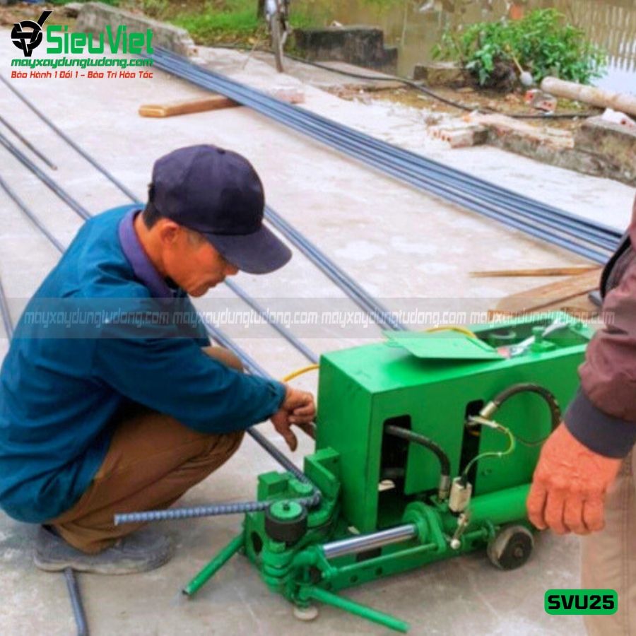 Máy uốn (Bẻ mỏ) sắt thuỷ lực SVU25 - Điện 220v, 1 Pha