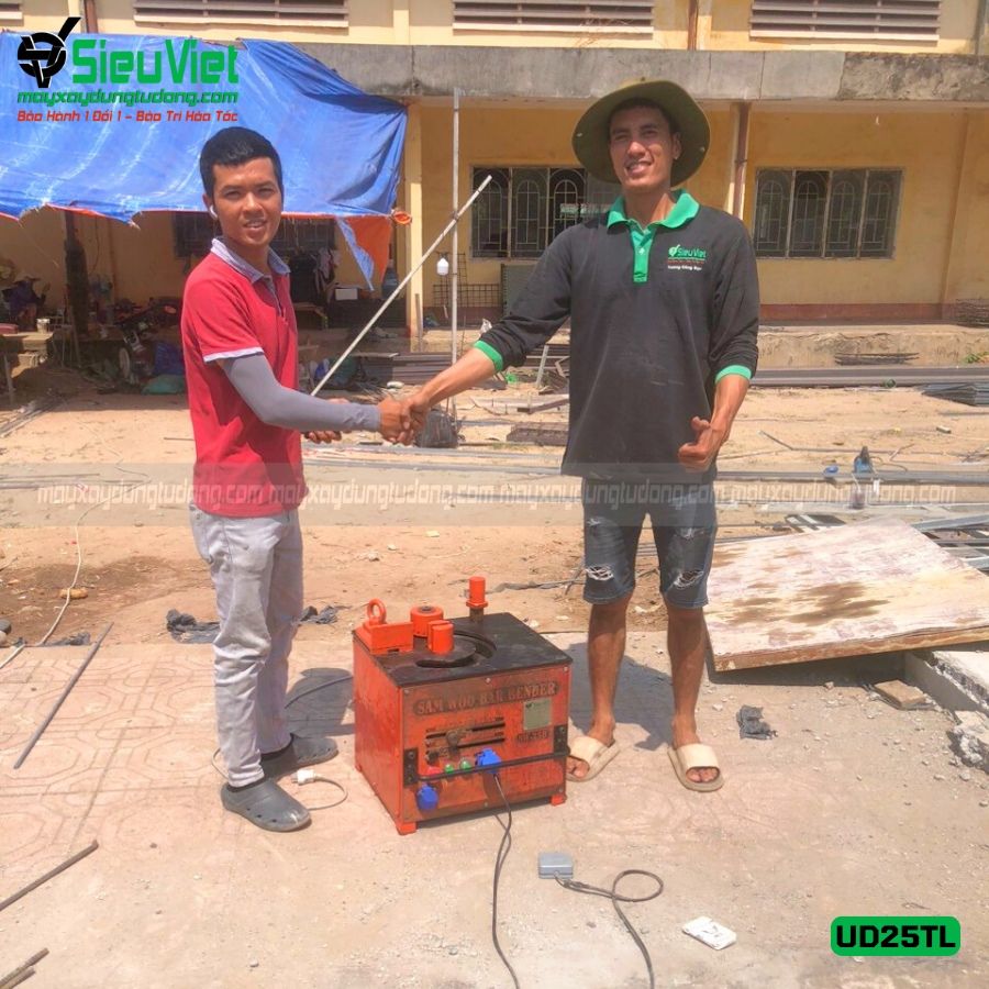 (Cũ) Máy uốn sắt phi 25 UD25 Hàn Quốc thanh lý giá tốt - Điện 220V, 1 Pha