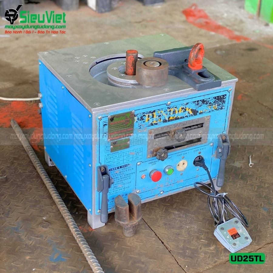 (Cũ) Máy uốn sắt phi 25 UD25 Hàn Quốc thanh lý giá tốt - Điện 220V, 1 Pha