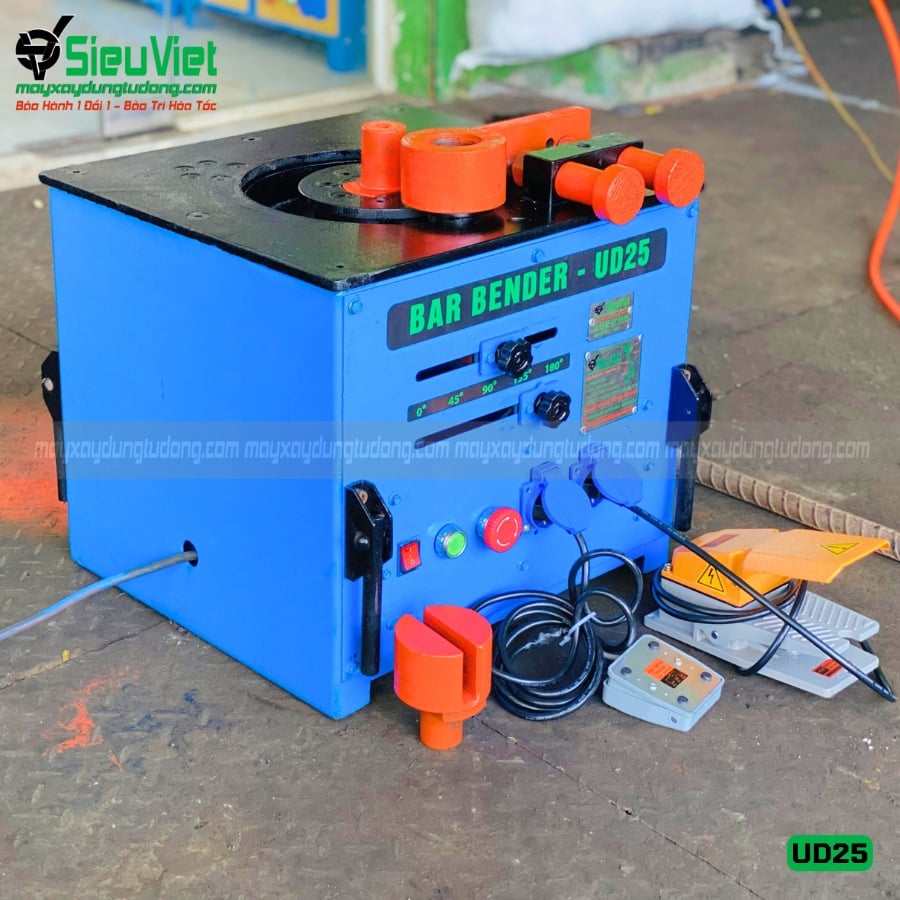 (Cho Thuê Ngày) Máy uốn sắt phi 6-25mm UD25 Hàn Quốc - Điện 220V, 1 Pha