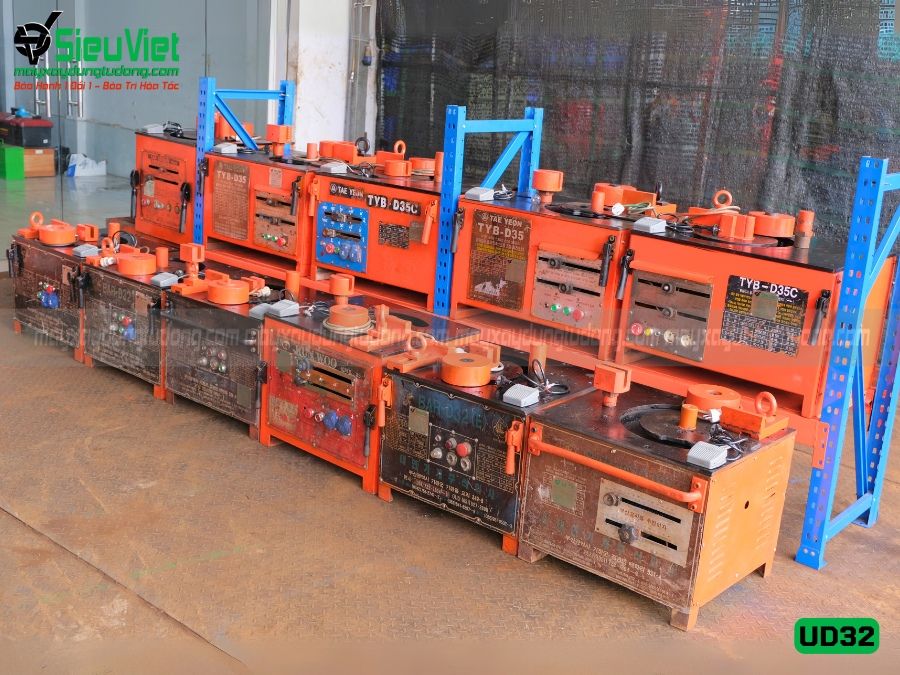 (Cũ) Máy uốn sắt phi 32 UD32 Hàn Quốc (Điện 220v, Dân dụng)