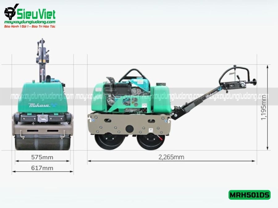 Xe lu rung dắt tay 530Kg Mikasa MRH501DS Nhật Bản