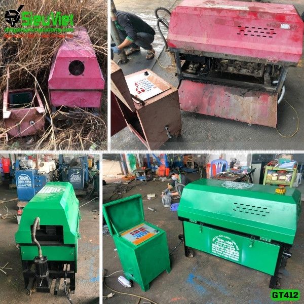 Sửa máy duỗi cắt sắt GT412 Trung Quốc