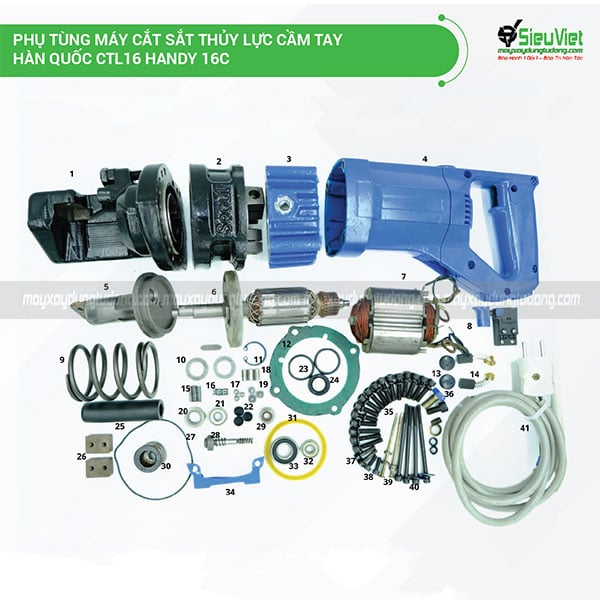 Phụ tùng máy cắt sắt thủy lực cầm tay phi 16 Hàn Quốc