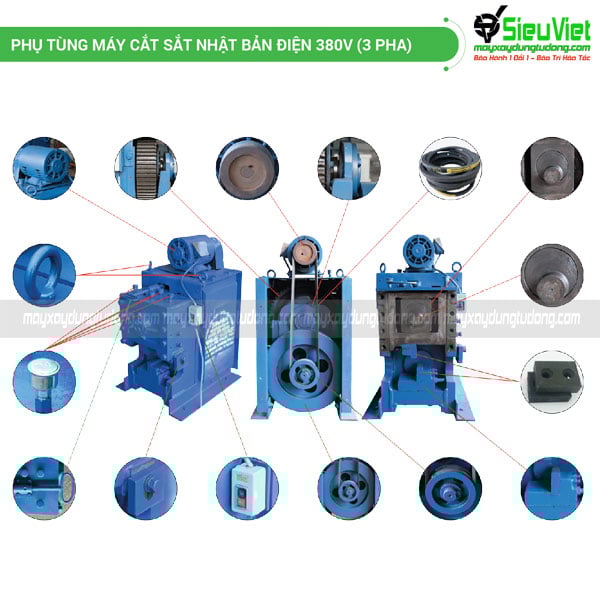 Phụ tùng máy cắt sắt Nhật Bản, Hàn Quốc - Điện 380v, 3 Pha
